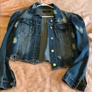 DENIM EMBELLISHED JACKET SIZE S